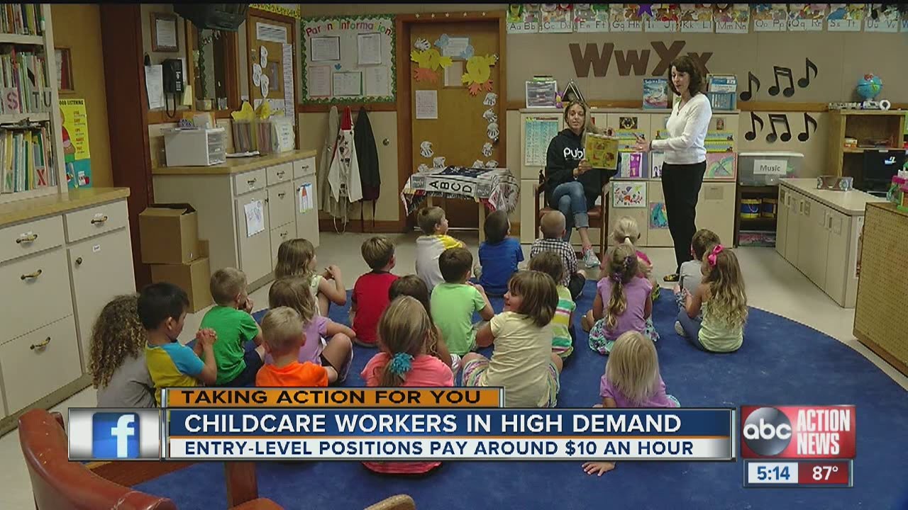 Huge demand for childcare workers in Tampa Bay